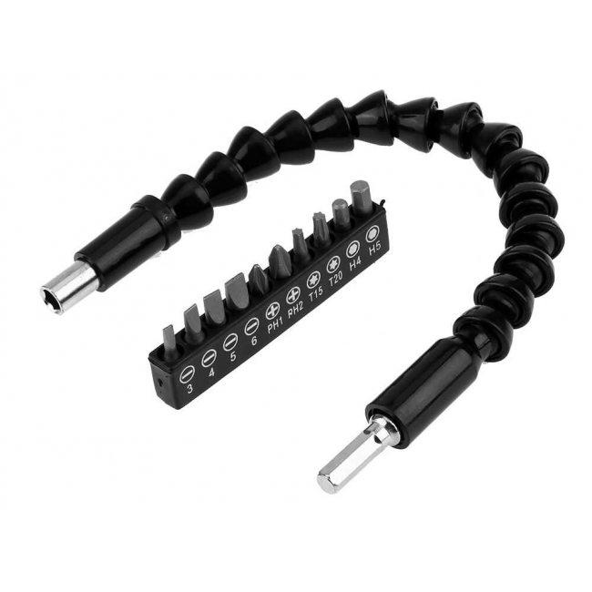 Гнучкий вал подовжувач з битами для дрелі шуруповерта FLEXIBLE SCREW TOOL, фото 1