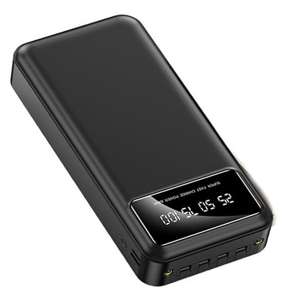 Зовнішній акумулятор з ліхтарем Power Bank UKC KD-488 10000 mAh Black, фото 1