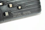 Зовнішній акумулятор з ліхтарем Power Bank UKC KD-488 10000 mAh Black, фото 7