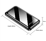 Зовнішній акумулятор з ліхтарем Power Bank UKC KD-488 10000 mAh Black, фото 8