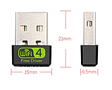 Адаптер вайфай Mini USB WiFi Adapter 150Mbps, фото 2