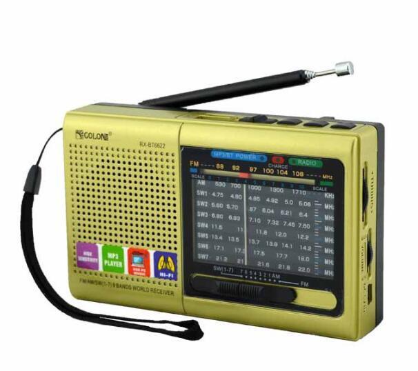 Радіоприймач акумуляторний з USB TF GOLON RX-6622 Olive, фото 1