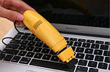 Міні USB пилосос для клавіатури FD 368 Yellow, фото 2