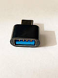Адаптер перехідник OTG USB Type-C Black, фото 3