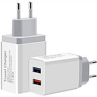 Адаптер зарядка 2 USB 2.4A Fast Charger UKC