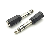 Адаптер Jack 6.3 мм- Jack 3.5 мм Stereo Black, фото 2