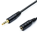 Кабель-подовжувач 3.5 мм mini Jack M - Jack F 150 см Black, фото 2