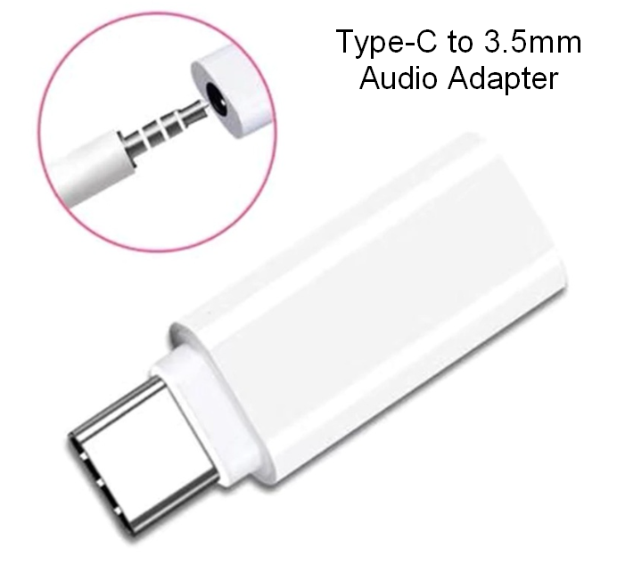 Перехідник адаптер Type-C to Audio Aux 3.5 mm White, фото 1