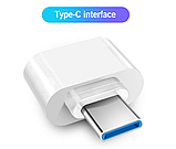 Адаптер перехідник OTG USB Type-C White, фото 5