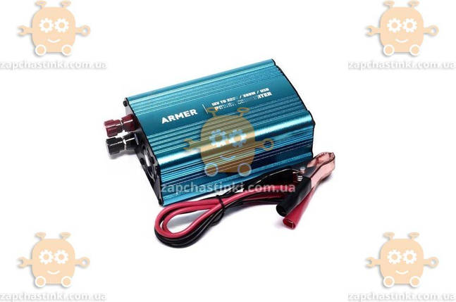 Перетворювач напруги 12V-220V, 300W, USB, мод.хвиля (вр-во ARMER Угорщина) О 49051154420, фото 2