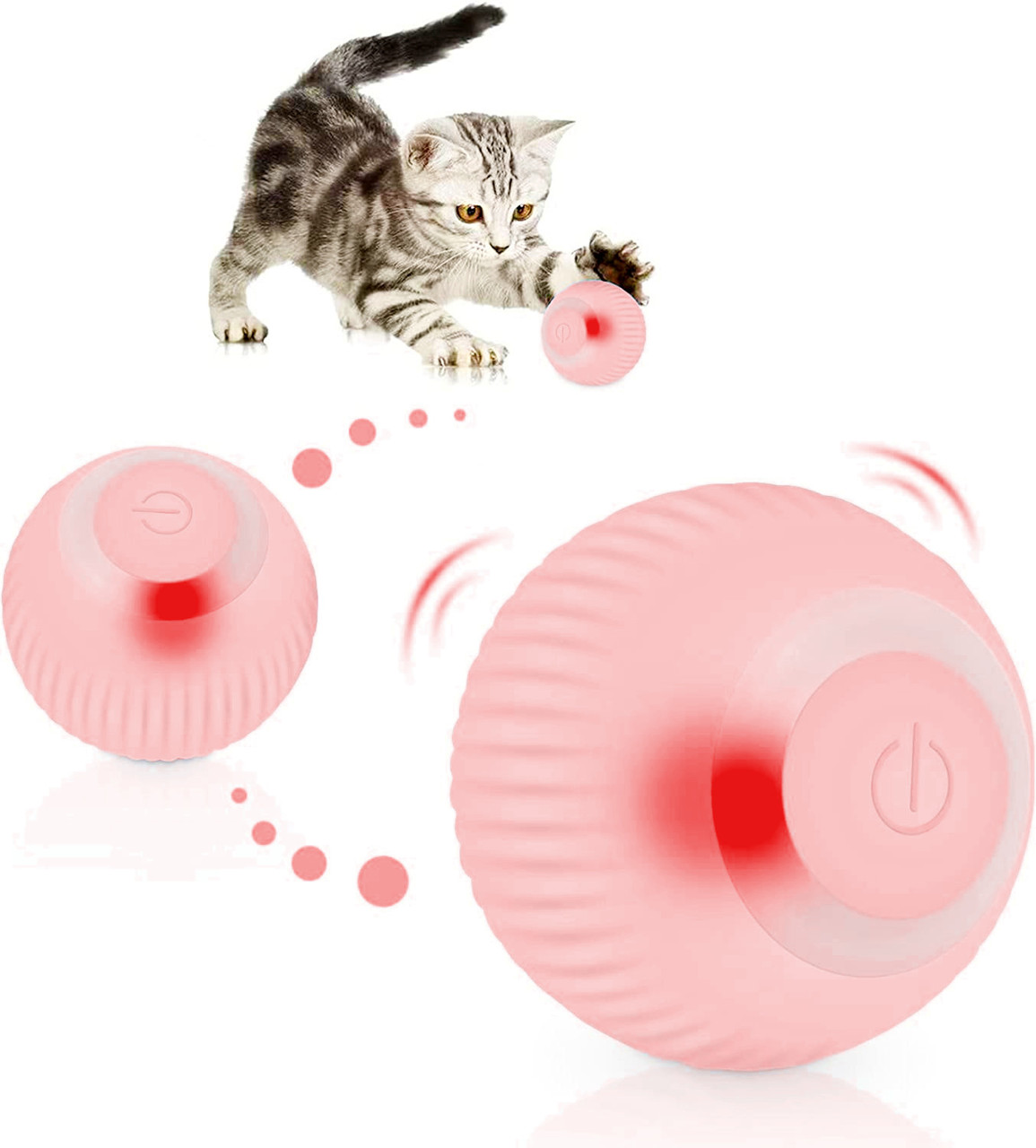 Інтерактивна іграшка м'ячик для котів Pet Gravity Rose, фото 1