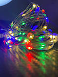 Гірлянда роса USB живлення мідний провід 5 метрів 50 Led Strip String MultiColor, фото 3