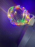 Гірлянда роса USB живлення мідний провід 5 метрів 50 Led Strip String MultiColor, фото 6