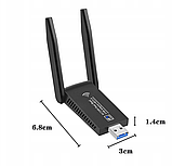 Дводіапазонний USB 3.0 Wi-Fi адаптер 2.4/5GHz 1300 Mbps, фото 7