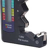 Універсальний цифровий тестер заряду батарей AA, AAA, Крона BT-886 LCD Black, фото 5