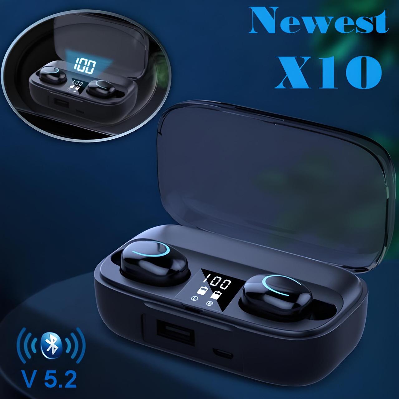 Безпровідні блютуз навушники Newest X10 BT V5.2 з функцією Power Bank, фото 1