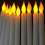 Світлодіодна LED свічка на батарейках LED Candle White 27 см, фото 4