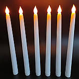 Світлодіодна LED свічка на батарейках LED Candle White 27 см, фото 5