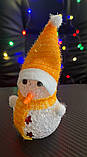 Світлодіодний сніговик новорічна іграшка декорація Snowman Lovely Model-4, фото 3