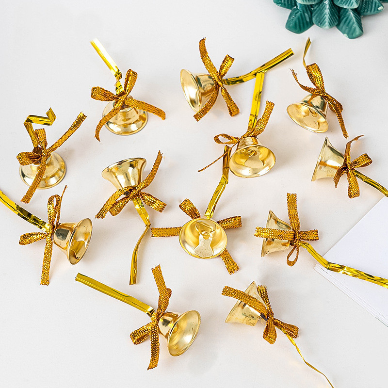 Новорічний декор дзвіночок Merry Christmas Gold 12 штук