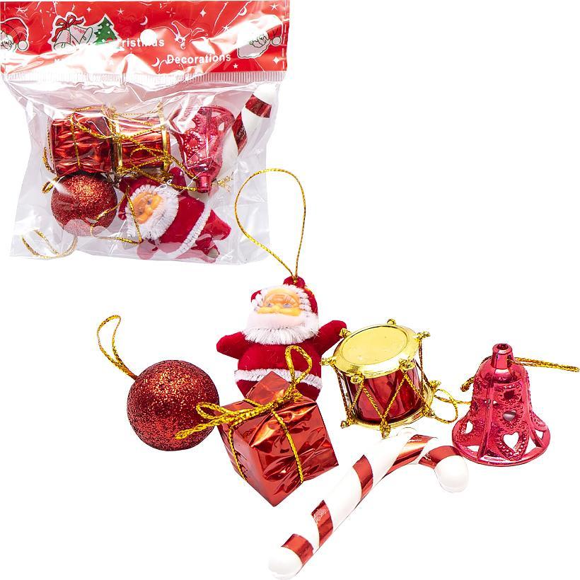 Набір ялинкових прикрас Festive Cheerful Mood 6 штук, фото 1
