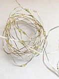 Гірлянда роса на батарейках мідний провід 20 Led Strip String Warm White, фото 4
