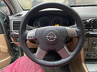 Чехол на руль Opel Vectra C 2002-2006 со спицами черная эко-кожа Опель Вектра Ц