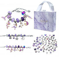 Набір "Pandora Фіалкові мрії" для створення браслетів з підвісками THE BEST GOLD (Violet) дівчаткам від 5 років