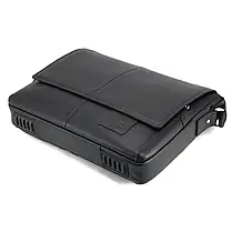 Сумка Tom Stone 5043 чоловіча шкіряна для ноутбука 15,6" чорна, фото 4