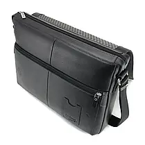 Сумка Tom Stone 5043 чоловіча шкіряна для ноутбука 15,6" чорна, фото 5