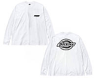 Белый лонгслив Dickies Logo унисекс Дикис Дикиес