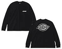 Черный лонгслив Dickies Logo унисекс Дикис Дикиес