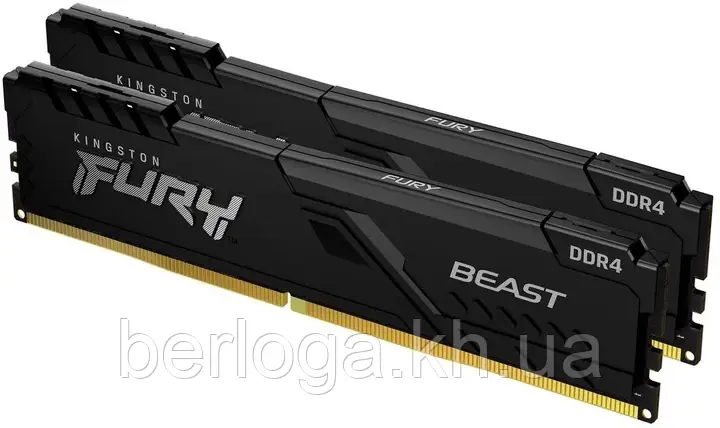Пам'ять для настільних комп'ютерів Kingston FURY 64GB (2x32Gb) DDR4 3200 MHz Beast(KF432C16BBK2/64)