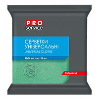 PRO Серветки віскозні 30х38 10 шт/уп колір зелений (20шт/ящ)