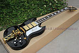 Електрогітара Gibson SG Custom Black Bigsby China, фото 5