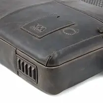 Сумка Tom Stone 5043 C-BR чоловіча шкіряна для ноутбука 15,6" коричнева, фото 6