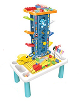 Развивающий детский игровой центр "Веселый трамплин" 6849 игровой столик c машинками и фломастерами / синий