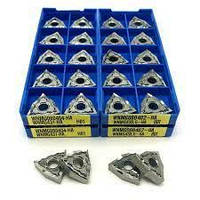 Пластины токарные шестиугольные 10 шт для АЛЮМИНИЯ и цветных металлов WNMG080404-AK H01 Korloy (Корея), набор