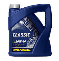 Масло моторное 10W-40 Classic SN, CH4 A3, B4 полусинтетическое 5л (Mannol Германия) ПИР 28034 ПД 264625