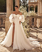 Весільна сукня зі з'ємними рукавами 2024 арт. Св-пл-24-Лик-14