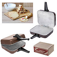 Вафельниця електрична електровафельниця подарункова сувенірна кольору міді ЕВ - 1/220 «Ласунка»