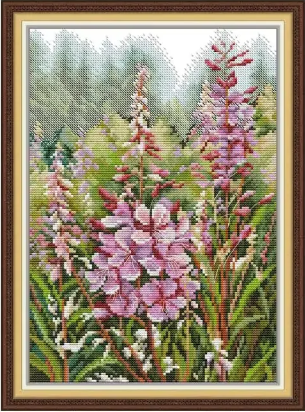 Набір для вишивання за нанесеною на канву схемою "Wild Flowers". AIDA 14CT, printed 27*35 см