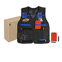 Игровой набор Hasbro Жилет агента Nerf со стрелами и магазинами Оригинал N-Strike Elite Series Tactical Vest