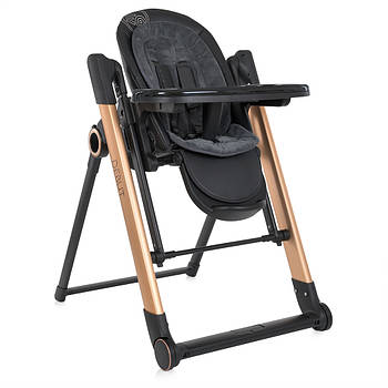 Дитячий стільчик - гойдалка для годування з тацею El Camino ME 1102 Posh Black Чорний