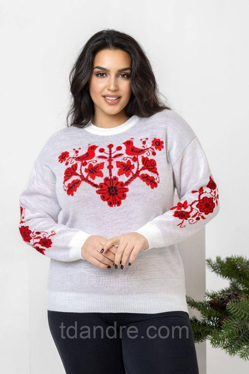 Джемпер вишиванка теплий батал р.50-58, фото 1