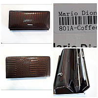 Женский кожаный лаковый кошелек на магните Mario Dion (оптом/розница)