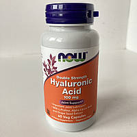 Now Гіалуронова кислота, Hyaluronic acid 100 мг, 60 капсул