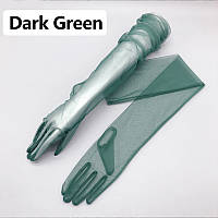 Перчатки фатиновые длинные Черные (p1030-black) Зеленый