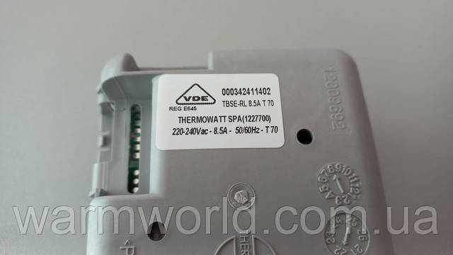 12009692 VDE 000342411402 TBSE-RL 8.5A T70 REG E645 THERMOWATT SPA (1227700) 220-240 Vac 8.5A 50/60Hz T70 12009692 VDE 000342411402 TBSE-RL 8.5A T70 REG E645 THERMOWATT SPA (1227700) 220-240 Vac 8.5A 50/60Hz T70