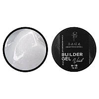 Гель для наращивания SAGA PROFESSIONAL BUILDER GEL VEIL 18 молочный жемчуг с перламутром и шиммером, 15 мл